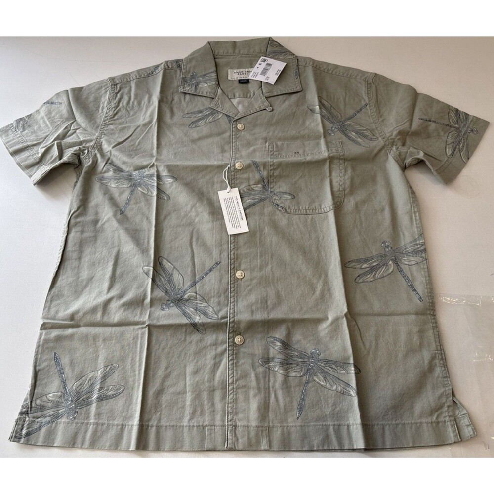 American Eagle Men's Short Sleeve Button-Up Shirt Casual Size XS